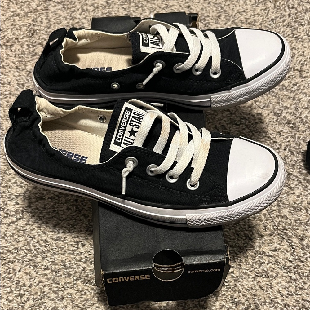 Converse Women’s CT Shoreline Slip Black and White Sneakers
